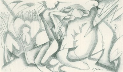 Franz Marc - Carnet de croquis pris sur le vif - Feuille 19 - Franz Marc