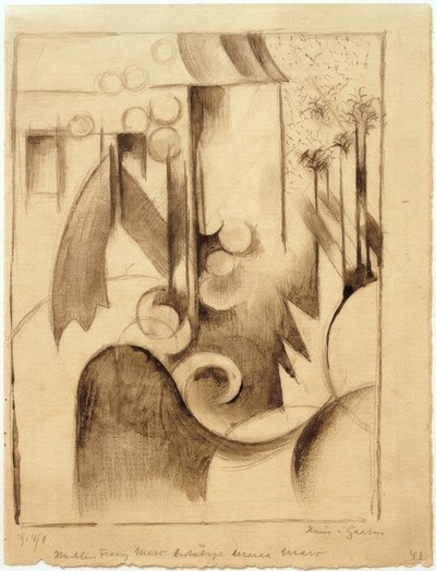 Maison dans le jardin - Franz Marc