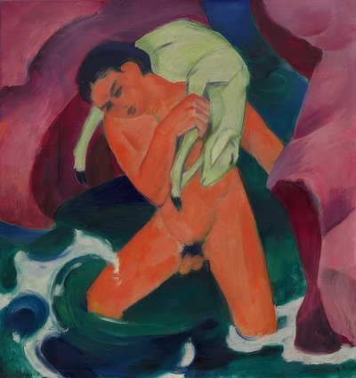 Garçon avec un agneau. Le bon berger - Franz Marc