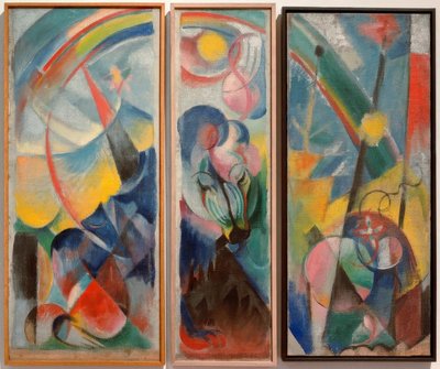 Paysage avec arc-en-ciel (créature fabuleuse) - Franz Marc