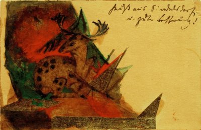Cerf couché - Franz Marc