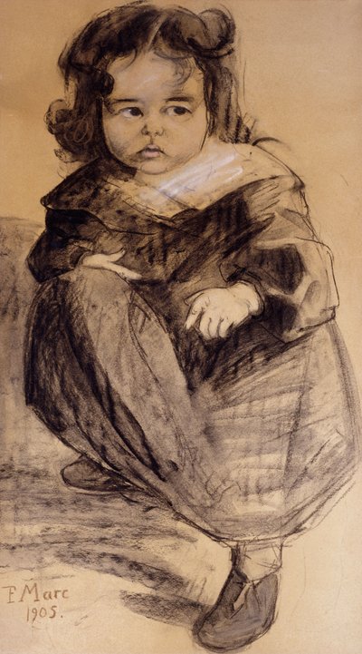 Petite fille avec un col blanc, 1905 - Franz Marc