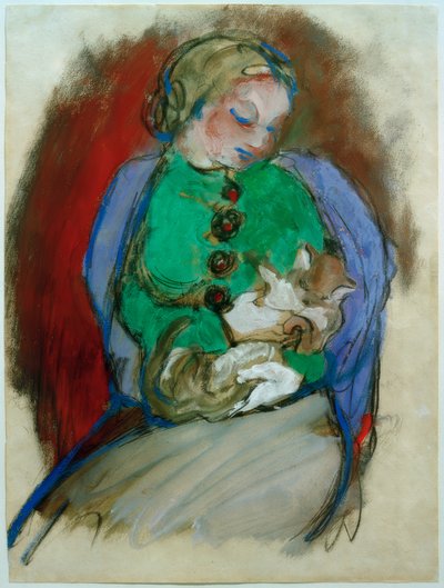 Fille avec chat - Franz Marc