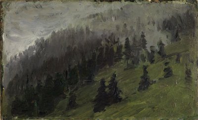 Brouillard parmi les sapins - Franz Marc