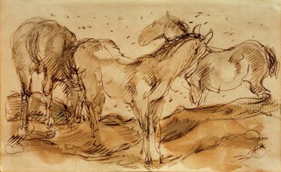 Chevaux au pâturage - Franz Marc