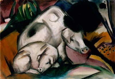 Cochons, vers 1912 - Franz Marc