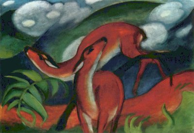 Cerfs rouges II - Franz Marc