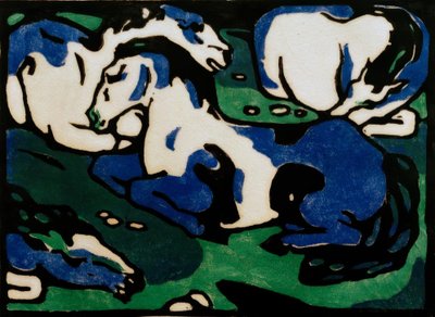 Chevaux au repos - Franz Marc