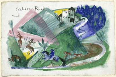 Château de Ried (carte postale à Else Lasker-Schüler) - Franz Marc