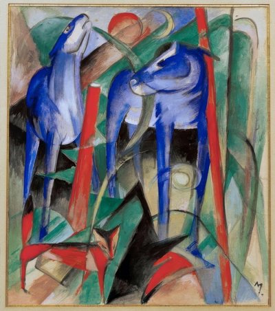 Création des chevaux (Trois animaux fabuleux) - Franz Marc