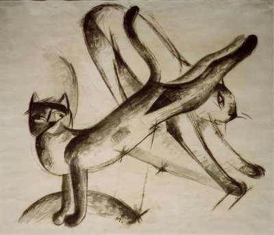 Chats jouant - Franz Marc