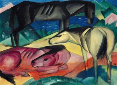 Trois chevaux II, 1913 - Franz Marc
