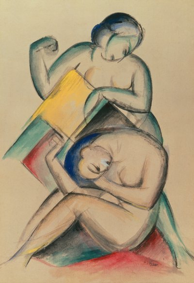 Deux femmes nues, vers 1910-15 - Franz Marc