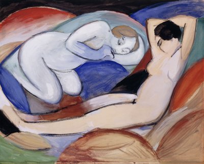 Deux nus allongés - Franz Marc