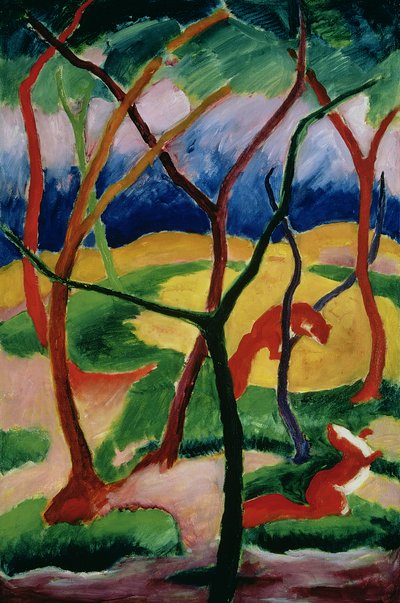 Belettes jouant, 1911 - Franz Marc