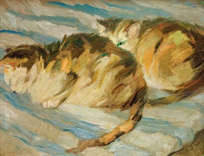 Deux chats gris (Étude de chats II) - Franz Marc