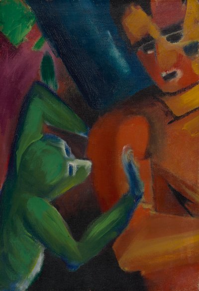 Petit singe et homme - Franz Marc