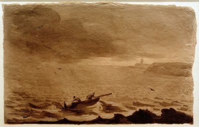 Paysage côtier avec tempête approchante - Franz Pforr