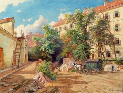 La cour de la maison de détention de la police dans la Theobaldgasse à Vienne - Franz Reinhold
