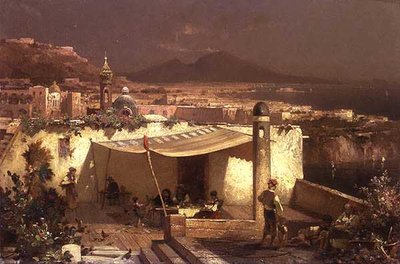 Une terrasse à Posilipo - Franz Richard Unterberger