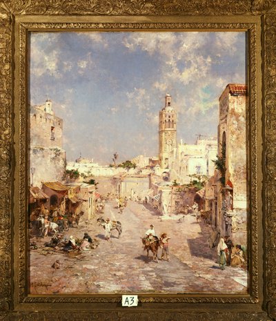 Figures dans une ville mauresque - Franz Richard Unterberger