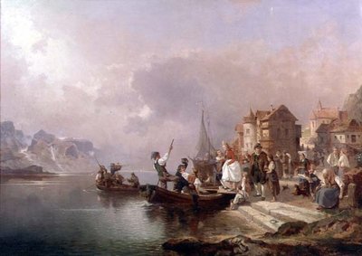 Fête de mariage norvégienne - Franz Richard Unterberger