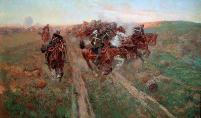 Scène de la bataille de Kuryuk-Dara en juillet 1854 - Franz Roubaud
