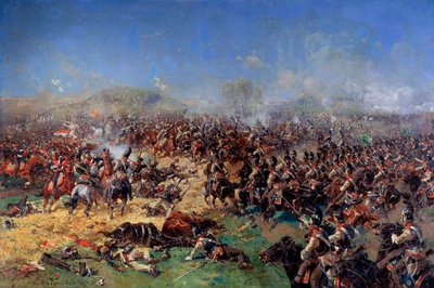 La bataille de Borodino le 26 août 1812. Troisième attaque française, 1913 - Franz Roubaud