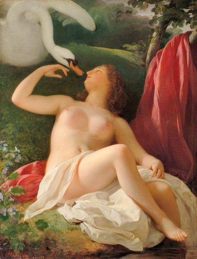 Léda avec le cygne - Franz Schrotzberg