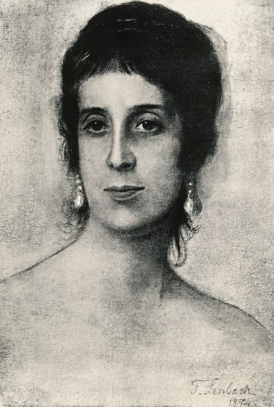 Portrait de Laura Acton - Franz Seraph von Lenbach