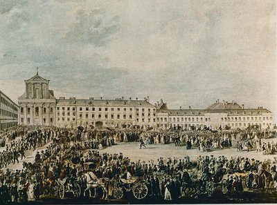Cortège funèbre de Ludwig van Beethoven en 1827, de la Schwarzspanierhaus à l