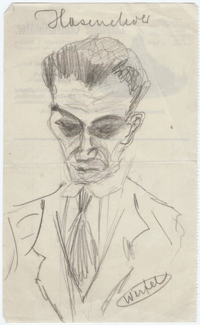 Portrait de Walter Hasenclever 1890-1940, début des années 1930 - Franz Werfel