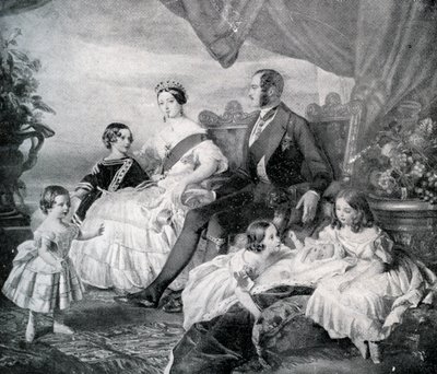 Reine Victoria avec le prince Albert et leurs enfants - Franz Xaver  Winterhalter (after)