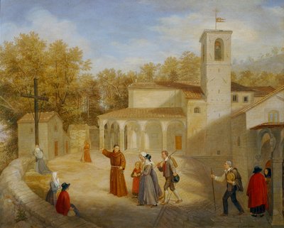 Dans la cour du monastère - Franz Xaver Lair