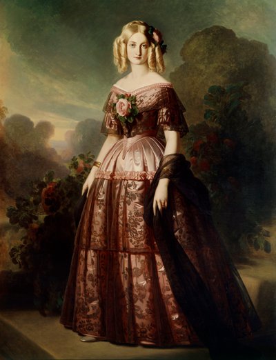 Portrait en pied de Marie Caroline Auguste de Bourbon Salerne, Duchesse d