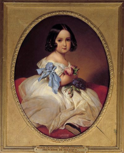 Portrait de Marie Charlotte Amélie de Saxe, Impératrice du Mexique (1840-1927) - Franz Xaver Winterhalter