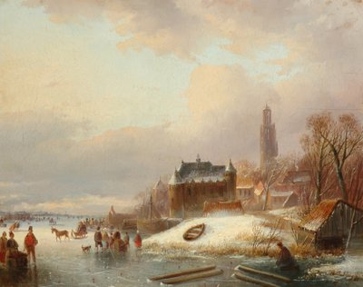 Scène de neige en Hollande - Franz Xaver Winterhalter