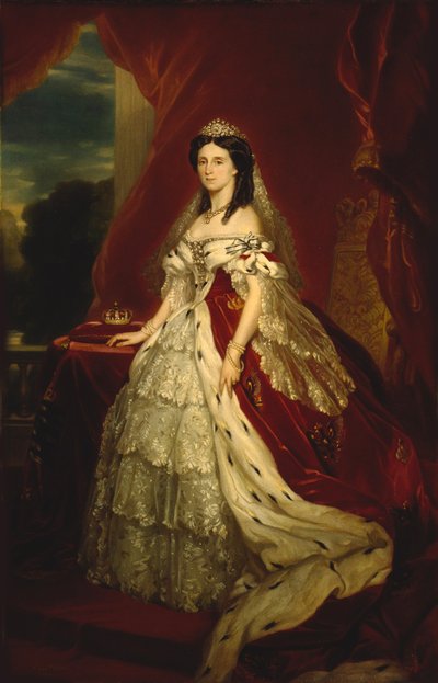 Princesse Augusta de Saxe-Weimar-Eisenach 1811-1890, Reine de Prusse, vers 1859 - Franz Xaver Winterhalter School of .