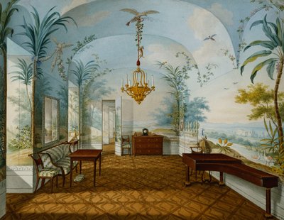 Salon peint dans le palais de Schönbrunn appelé le salon de dessin de Marian, Schönbrunn - Franz Xavier Nachtmann