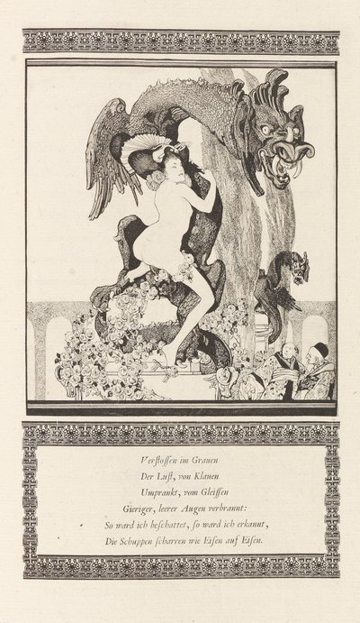 Illustration pour Das Schöne Mädchen von Pao par Otto Julius Bierbaum - Franz von Bayros