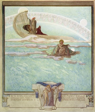Illustration de la Divine Comédie de Dante, Paradis, Chant II - Franz von Bayros