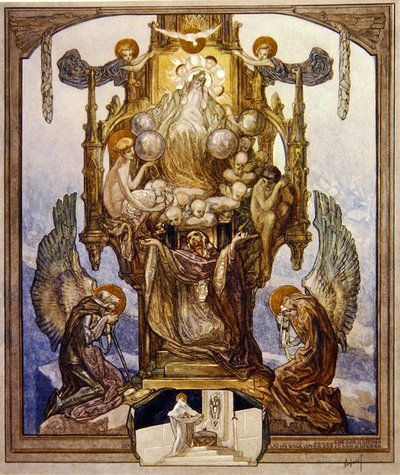 Illustration de la Divine Comédie de Dante, Paradis, Chant VIII - Franz von Bayros