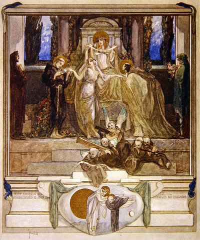 Illustration de la Divine Comédie de Dante, Paradis, Chant XI - Franz von Bayros