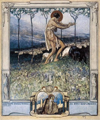 Illustration de la Divine Comédie de Dante, Paradis, Chant XVI - Franz von Bayros