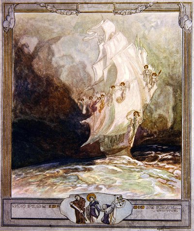 Illustration de la Divine Comédie de Dante, Paradis, Chant XXVII - Franz von Bayros