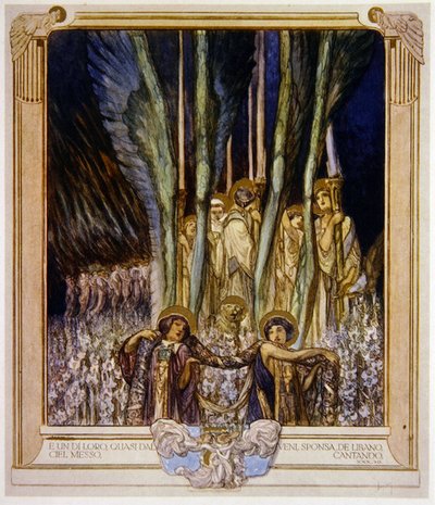 Illustration de la Divine Comédie de Dante, Purgatoire, Chant XXX: 10 - Franz von Bayros
