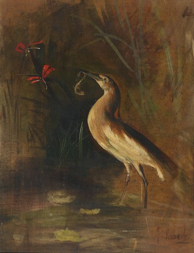 Hérons et salamandres - Franz von Lenbach