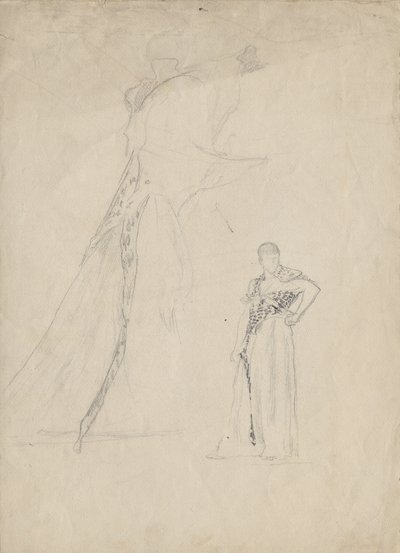 Étude de draperie avec peau de léopard - Franz von Matsch