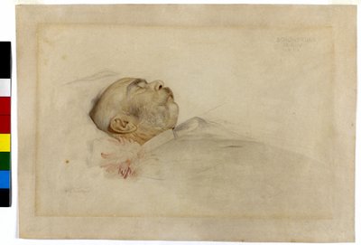 François-Joseph Ier sur son lit de mort - Franz von Matsch