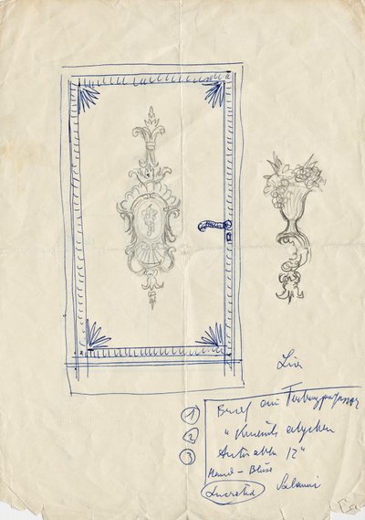 Esquisse pour une porte - Franz von Matsch